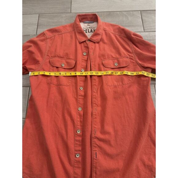 Tommy Bahama Men’s Long Sleeve Button Down Shirt Red Orange‎ Large - Picture 6 of 12